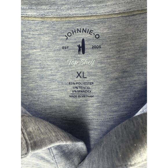 Johnnie-O Top Shelf Polo Shirt Maddox Blue Stretch Performance UPF Golf Men's XL - Picture 6 of 8